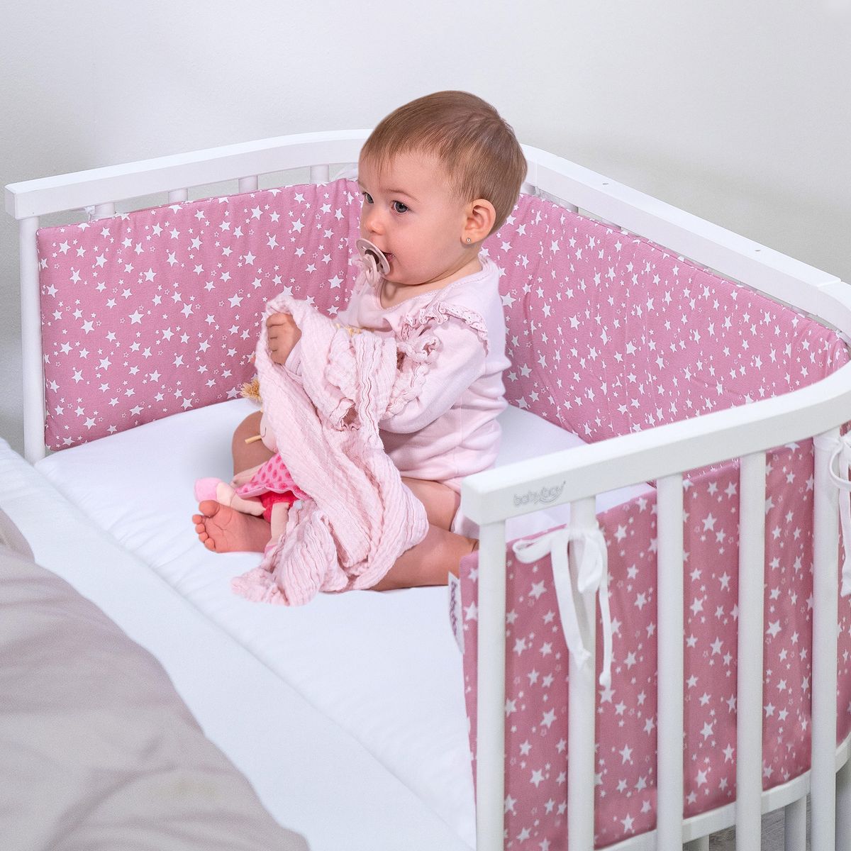Stretchlaken 2-pack i jersey til sideseng 89 x 50 cm hvit Babybay pakket