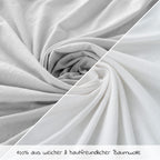 Stretchlaken 2-pk barneseng 60 x 120 / 70 x 140 cm hvit/lysegrå montert på madrass