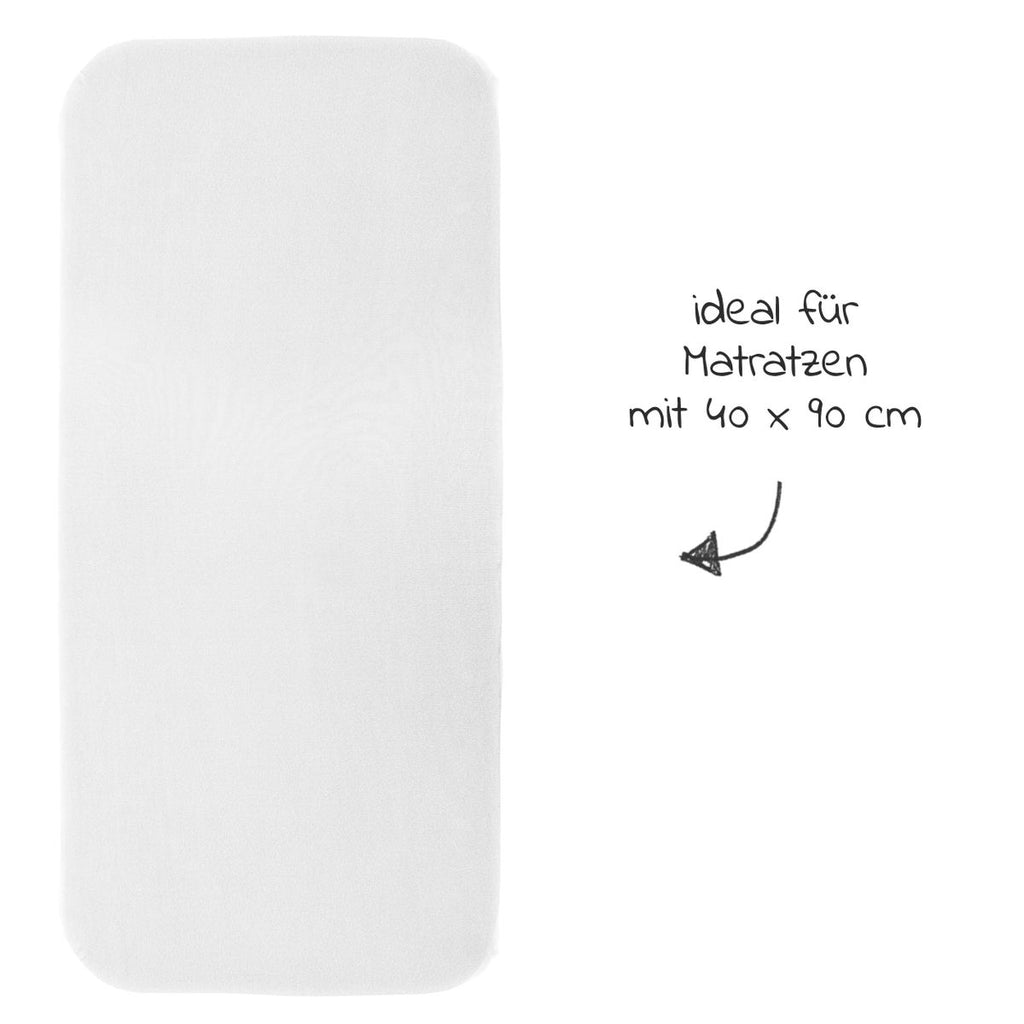 Stretchlaken 3-pk for små madrasser 40 x 90 cm hvit - LaLoona bakside
