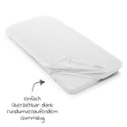 Stretchlaken 3-pk for små madrasser 40 x 90 cm hvit - LaLoona montert på madrass