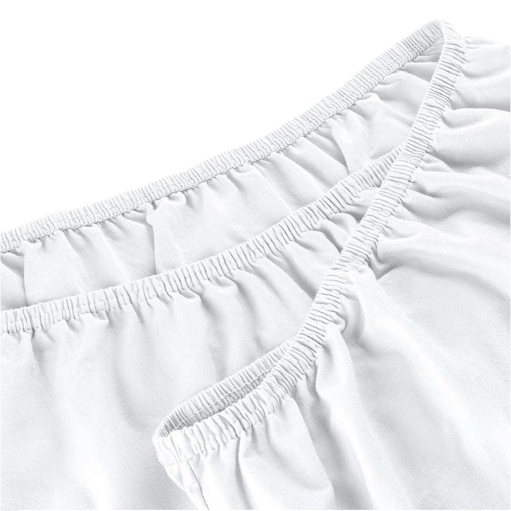 Stretchlaken 3-pk for små madrasser 40 x 90 cm hvit - LaLoona sideprofil