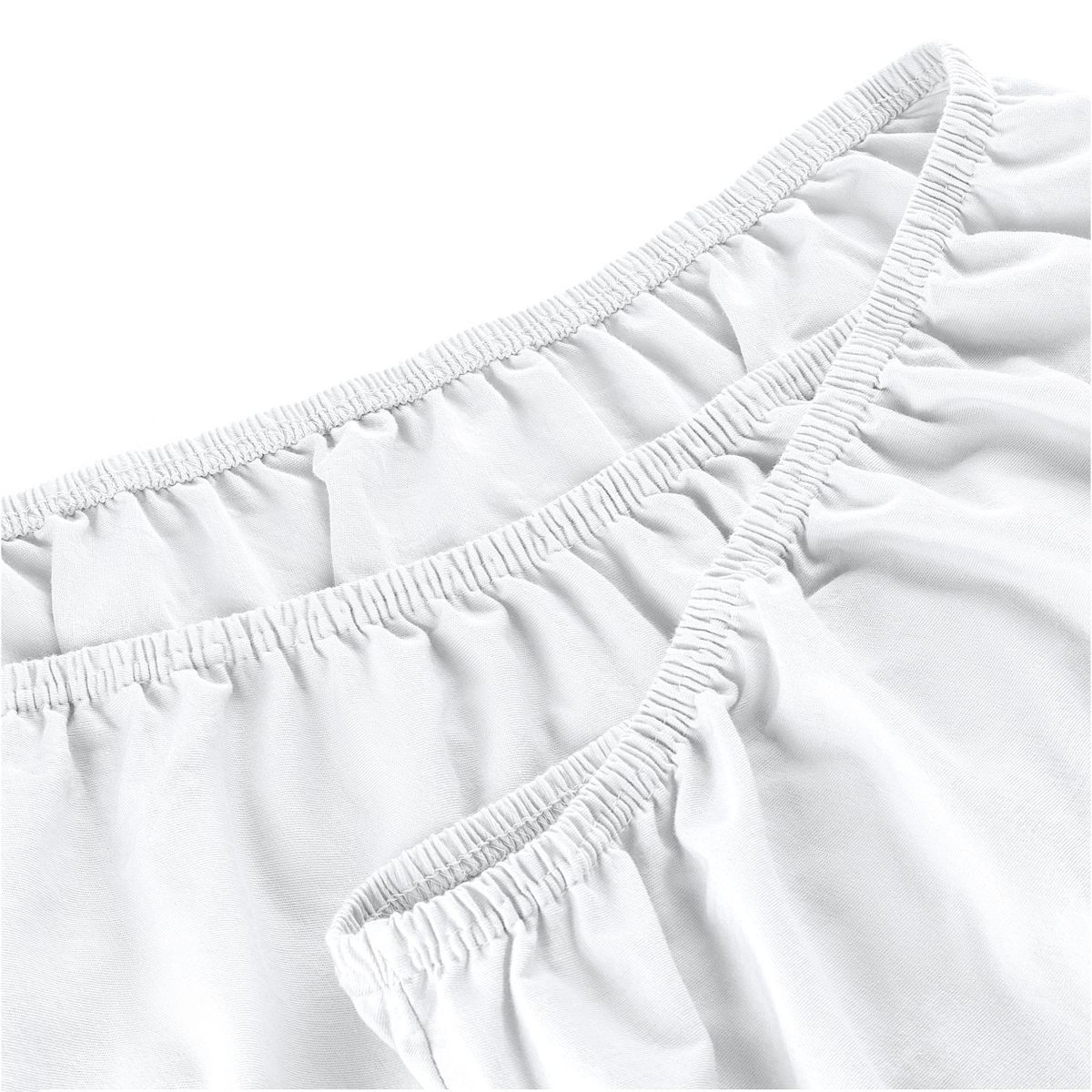 Stretchlaken 3-pk for små madrasser 40 x 90 cm hvit - LaLoona sideprofil