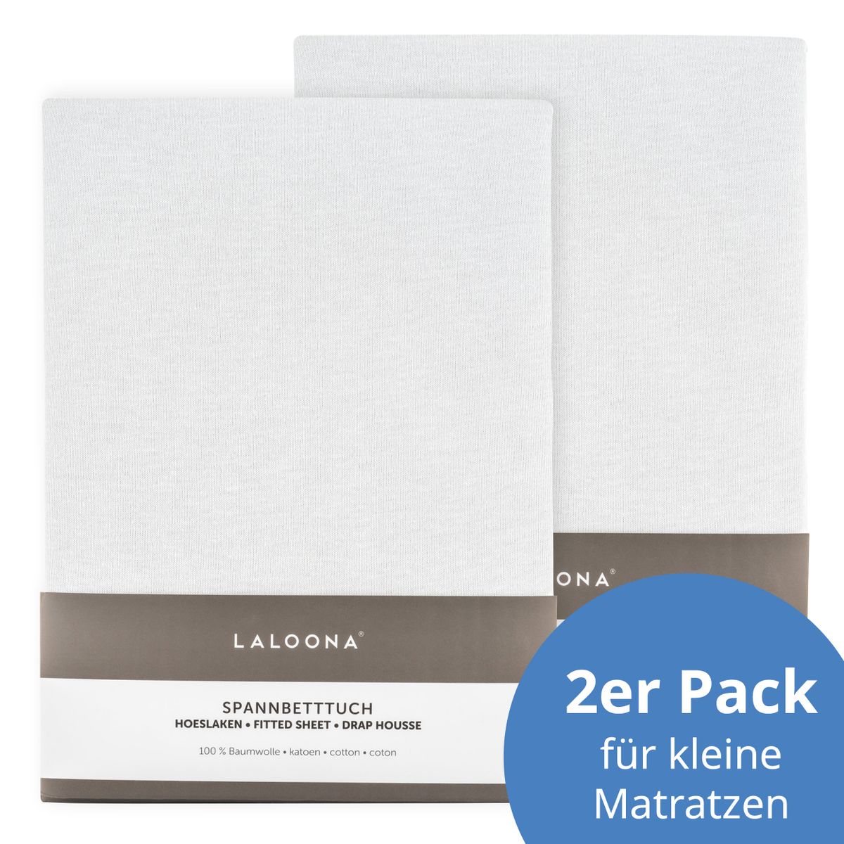 Stretchlaken 3-pk for små madrasser 40 x 90 cm hvit - LaLoona i barnevogn