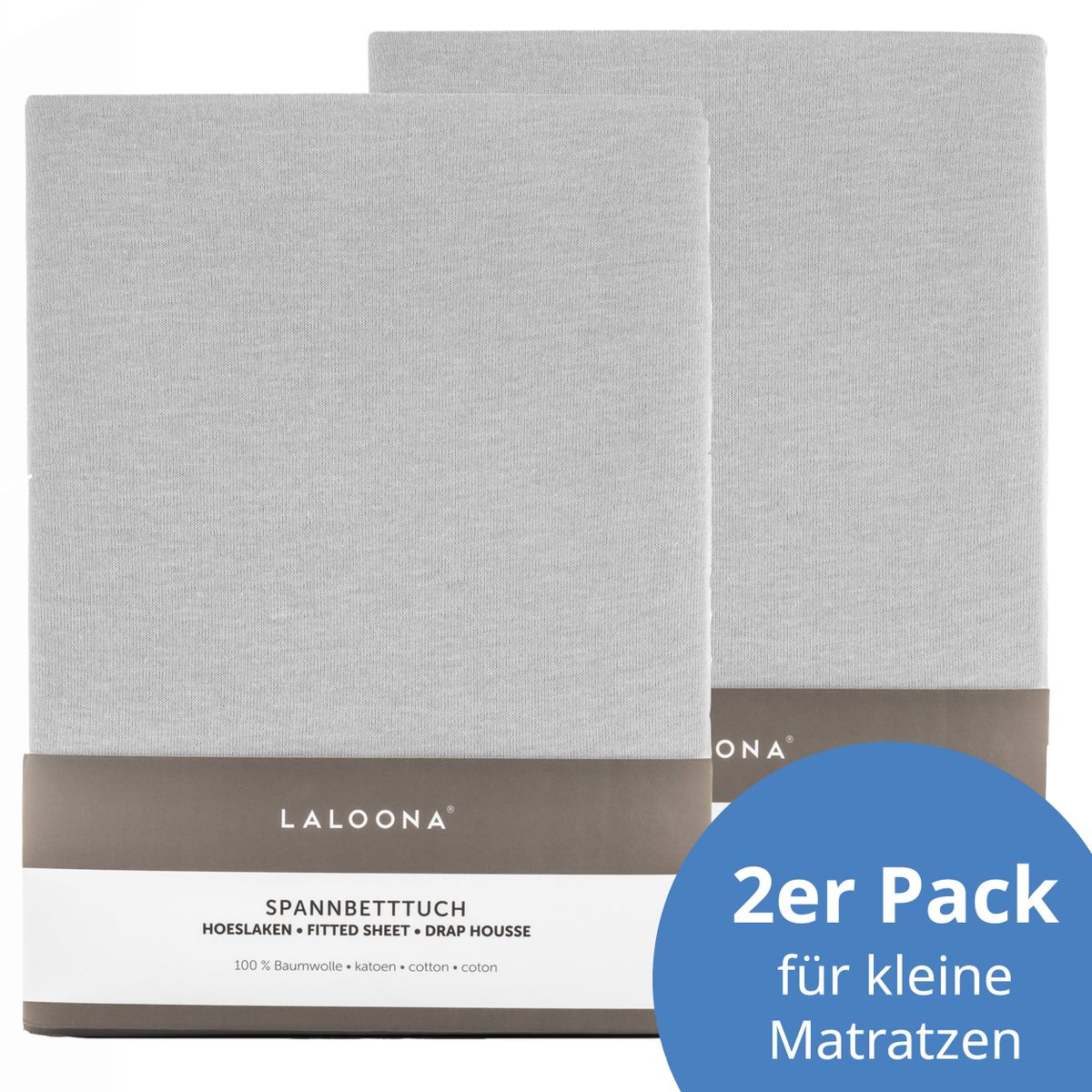 Teksturdetalj av Stretchlaken 3-pk for små madrasser 40 x 90 cm hvit - LaLoona