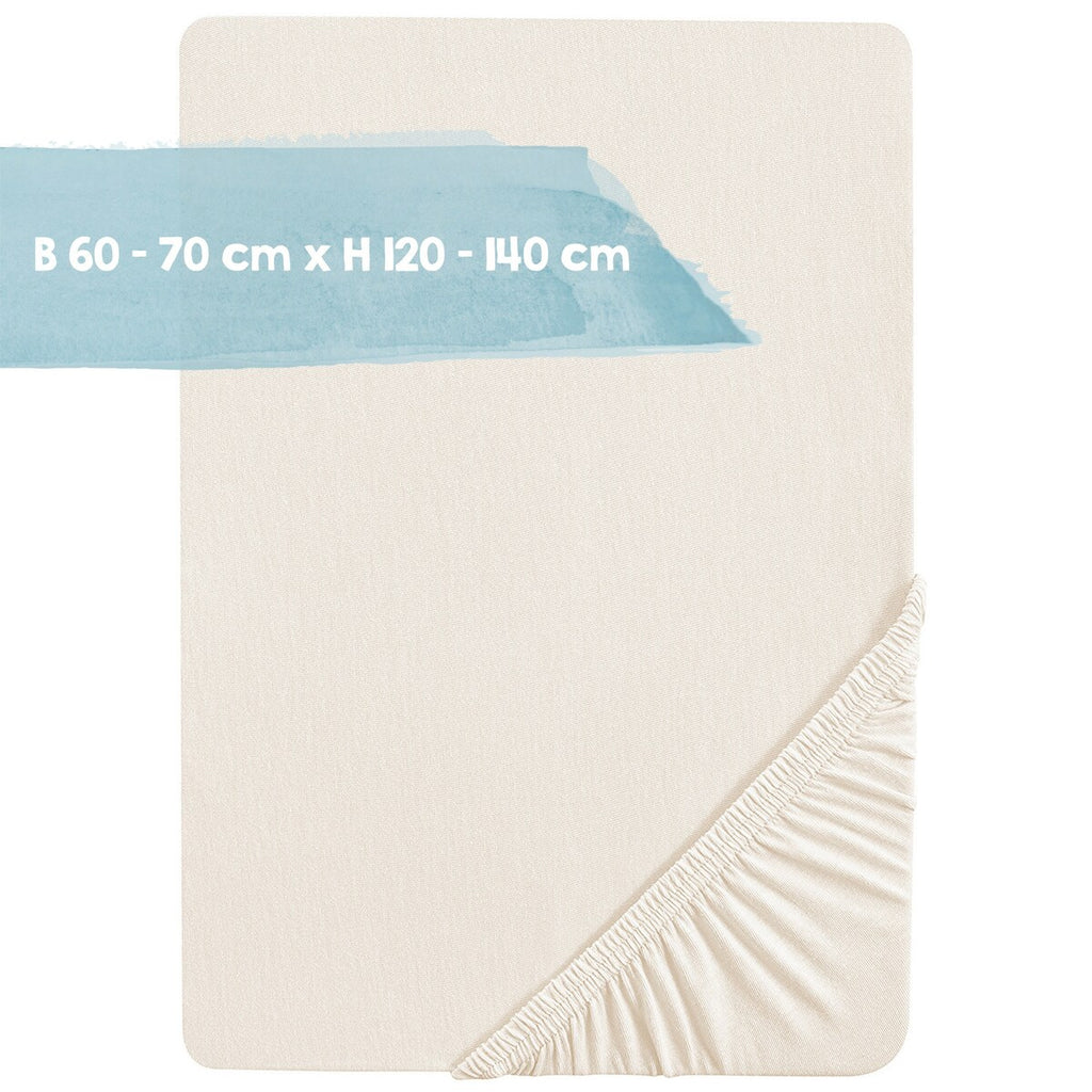 Stretchlaken 70x140 cm og 60x120 cm safe asleep jersey sammenbrettet