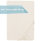 Stretchlaken 70x140 cm og 60x120 cm safe asleep jersey sammenbrettet