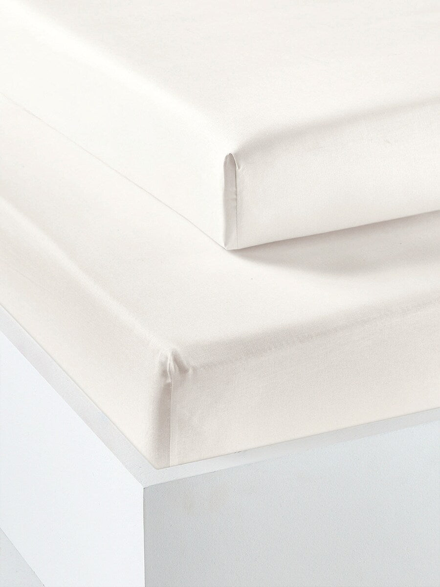 Stretchlaken barn 2-pack resirkulert bomull 25 cm høyde - Vertbaudet