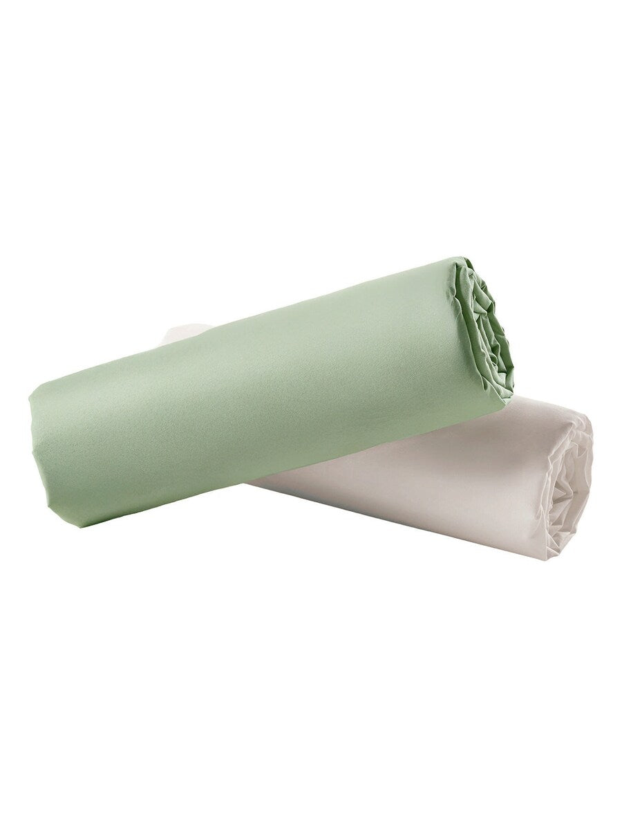 Stretchlaken barn 2-pack resirkulert bomull 25 cm høyde - Vertbaudet