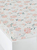Stretchlaken for barneseng 90x140 cm bomull rosemotiv Vertbaudet