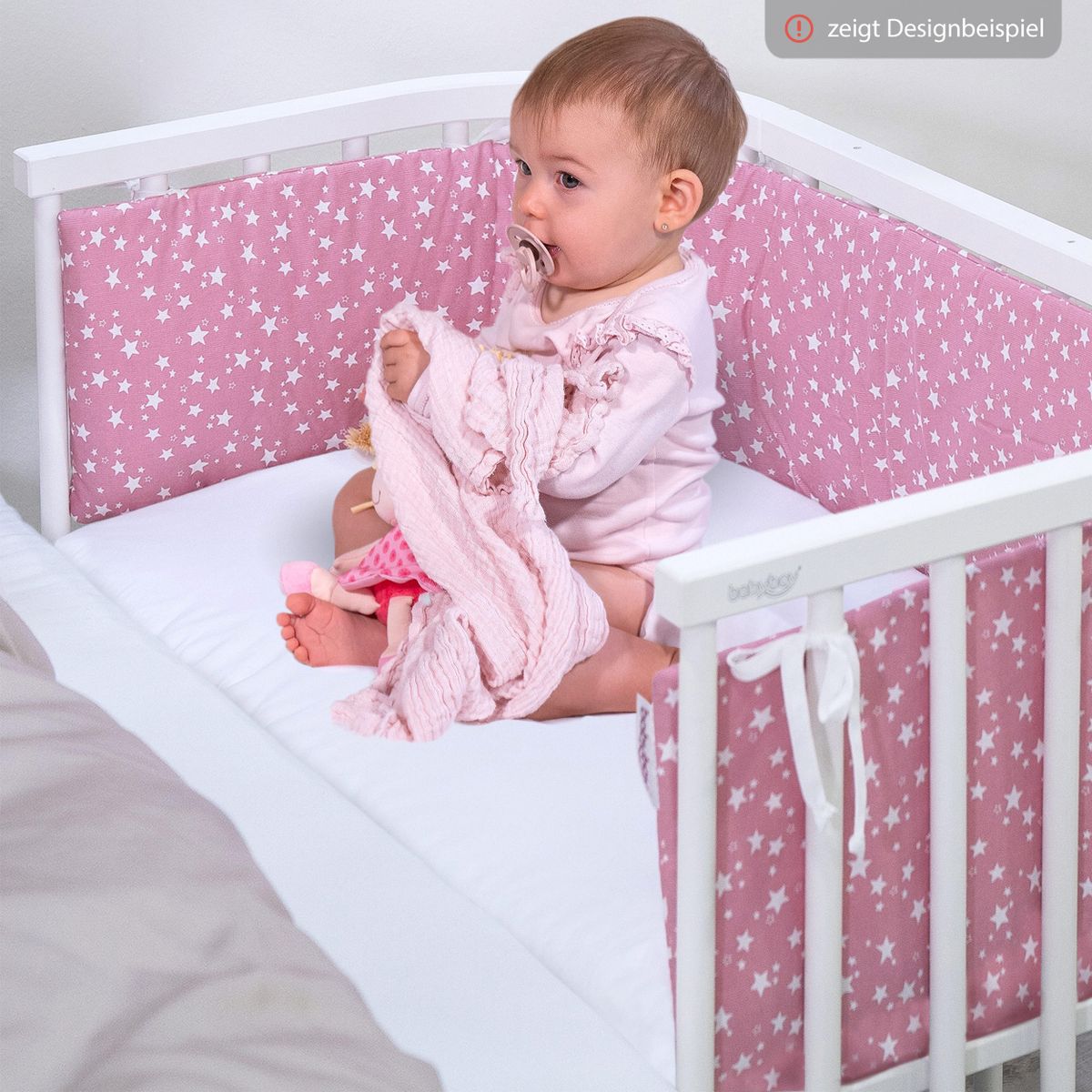 Stretchlaken Deluxe i jersey for sidoseng Original 43 x 81 cm - Babybay