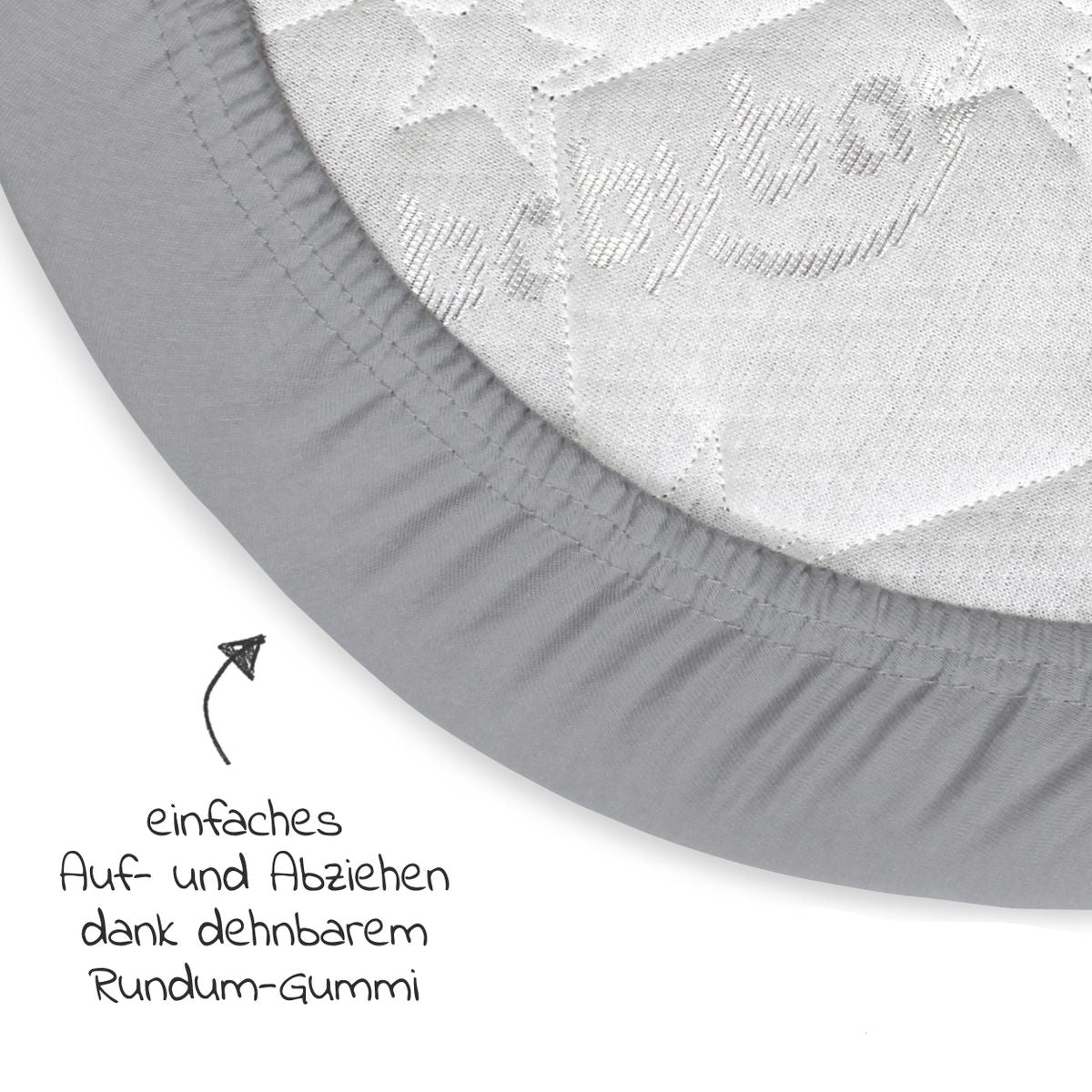 Stretchlaken Deluxe i jersey for sidoseng Original 43 x 81 cm - Babybay