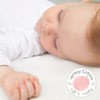 Stretchlaken jersey 45x90 og 40x90 cm safe asleep hvit pakket