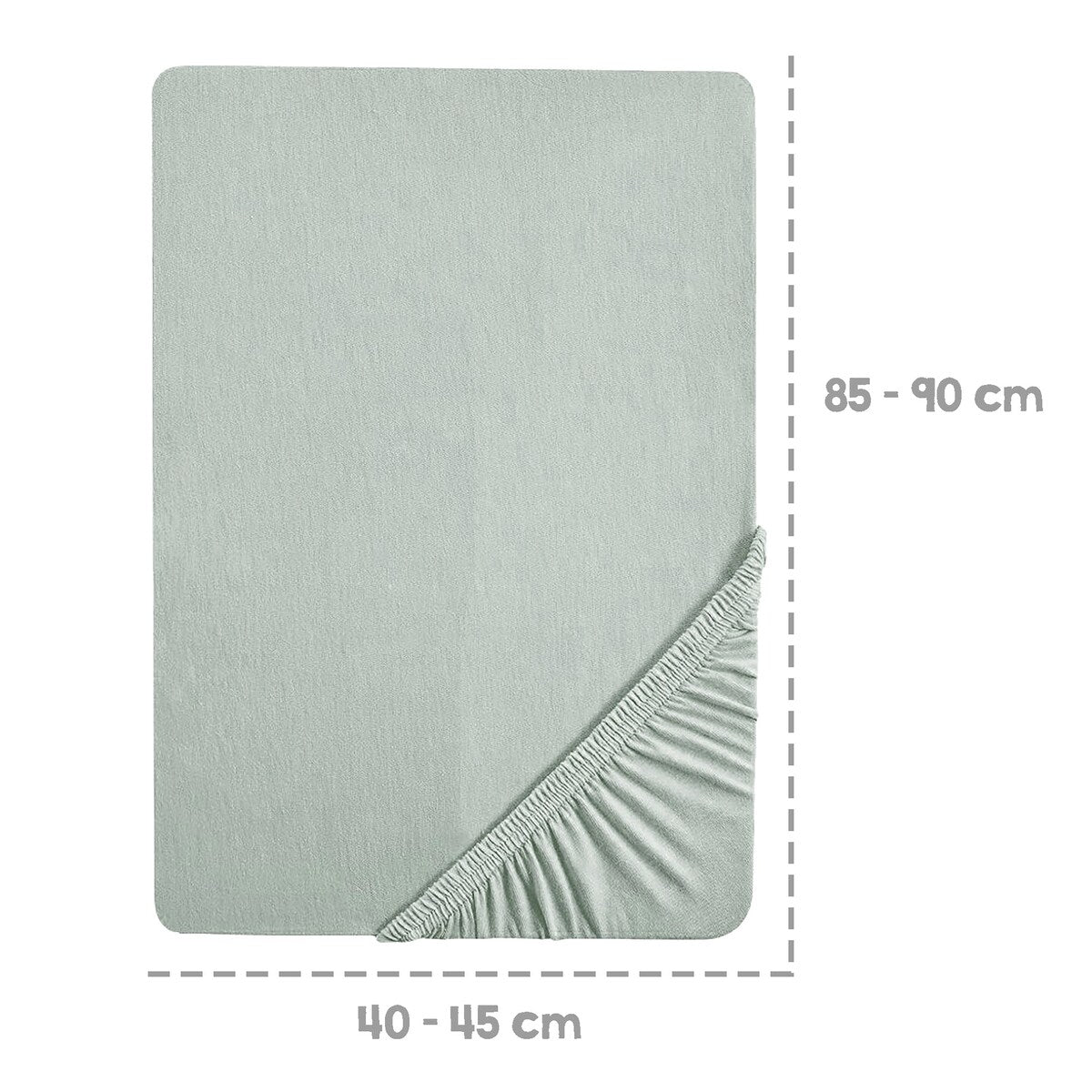 Nærbilde av stoffet på Stretchlaken jersey 45x90 og 40x90 cm økologisk bomull fra roba