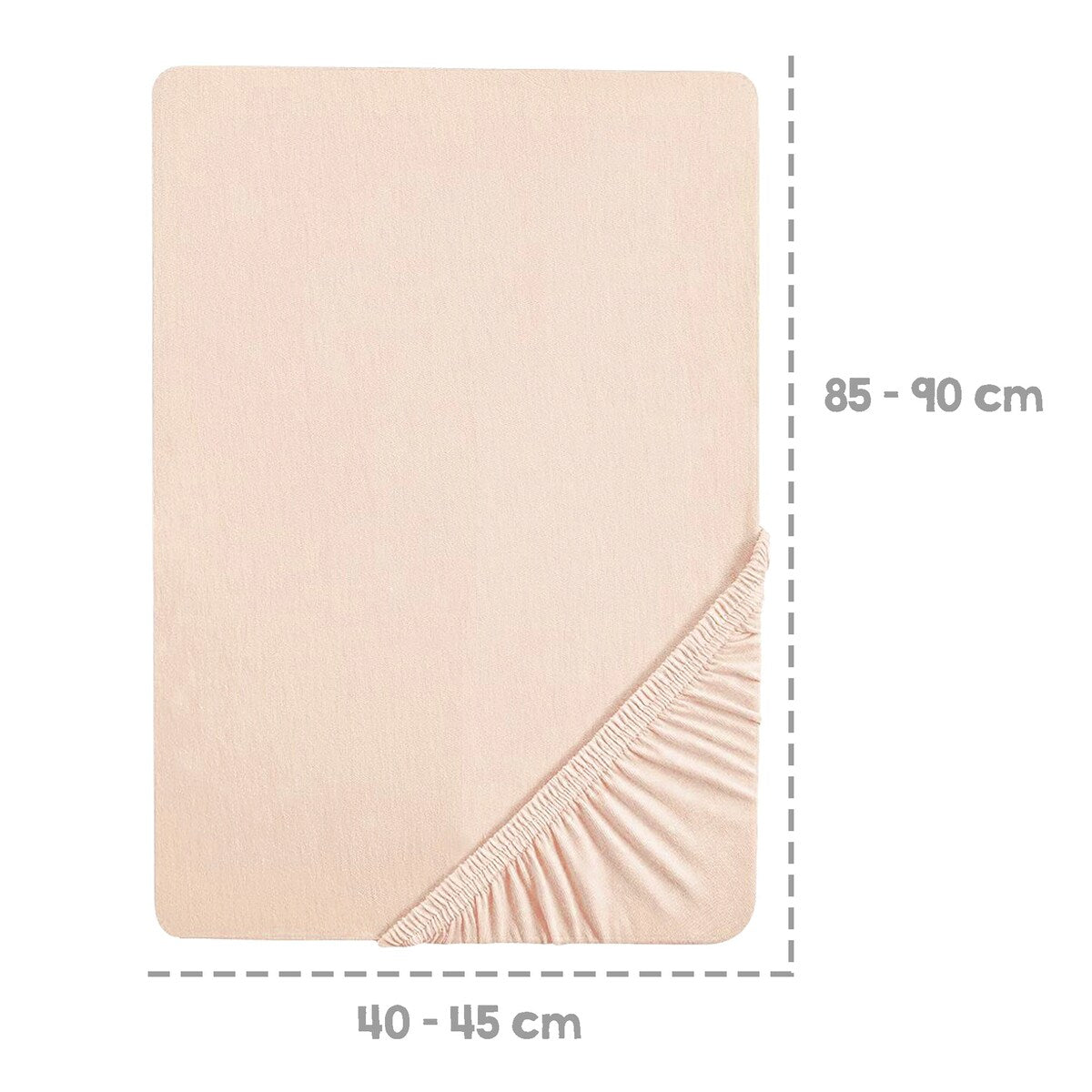 Detalj av Stretchlaken i jersey økologisk bomull 40x90/45x90 cm - roba stoff