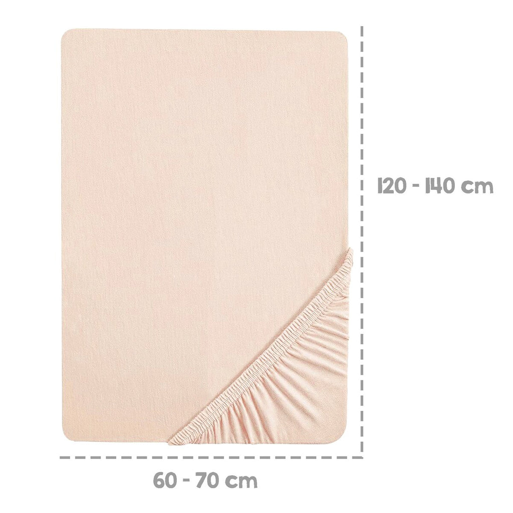 Detalj av stretchlaken i jersey økologisk bomull 60x120/70x140 cm