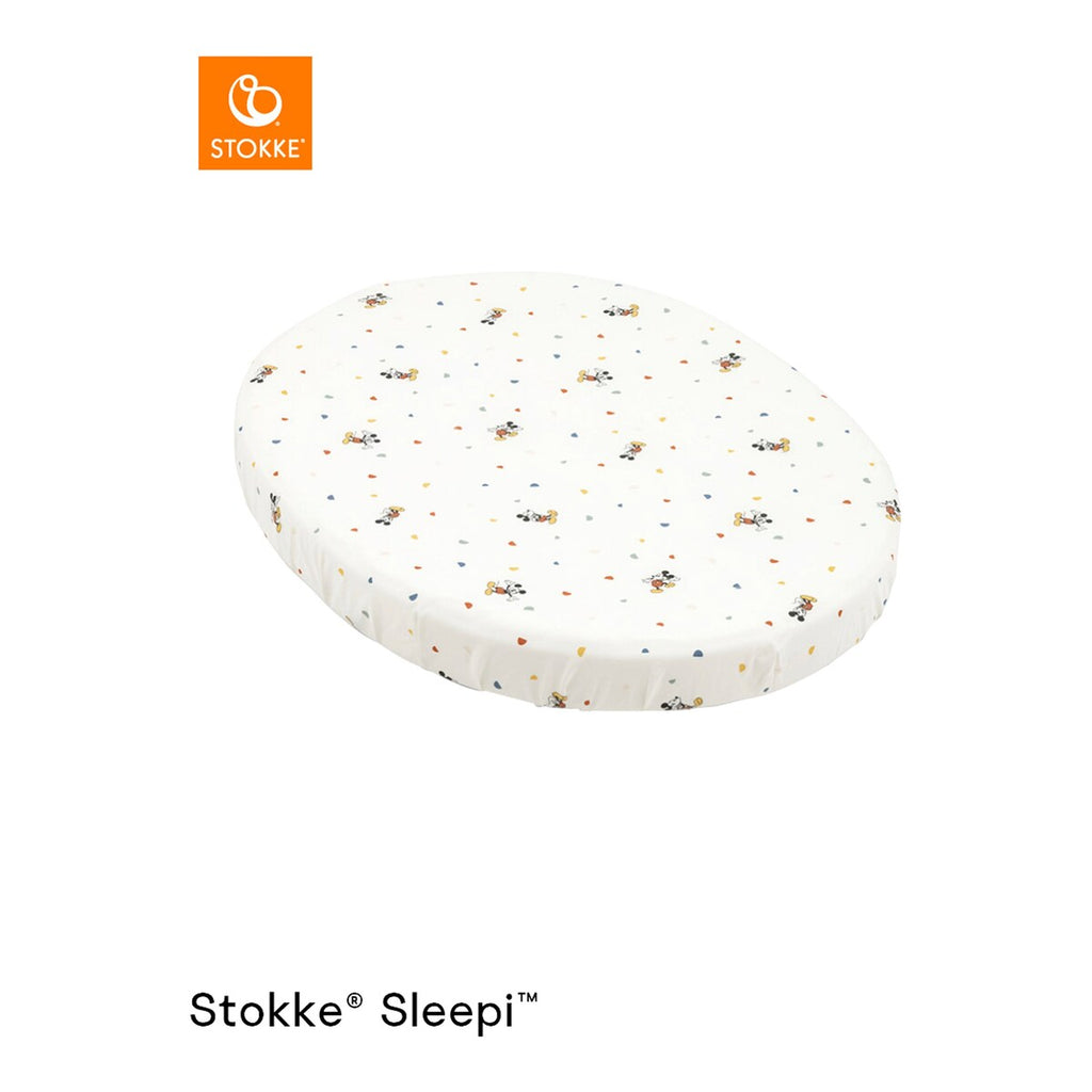 Stretchlaken Sleepi Mini perkal bomull Stokke forfra