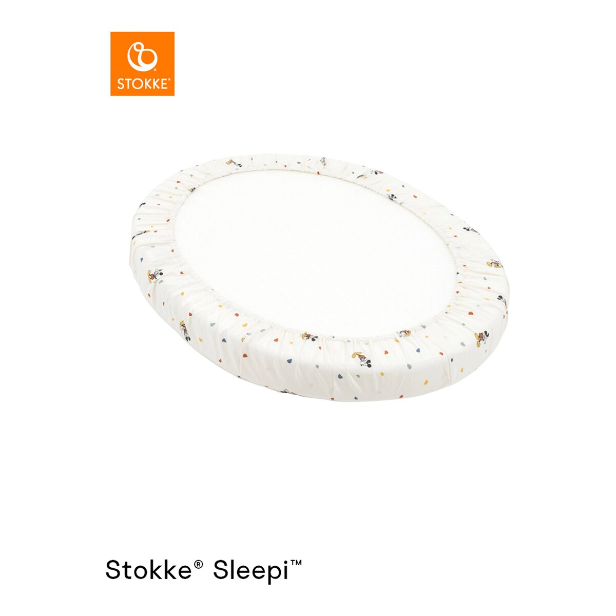 Stretchlaken Sleepi Mini perkal bomull Stokke bakside