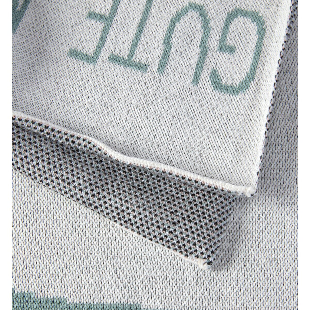 Bakside av strikket babyteppe bomull 80x100 cm BORNINO HOME