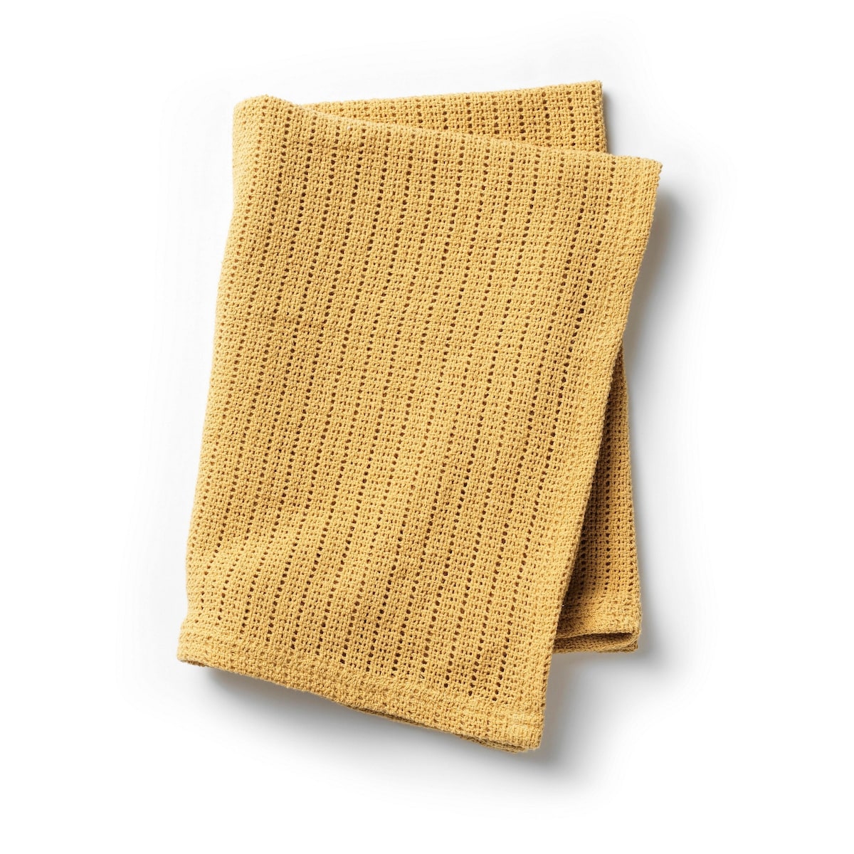 Strikket babyteppe i bomull 100x75 cm Oeko-Tex Gold forfra