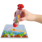 Nærbilde av perler i strykeperlepenn