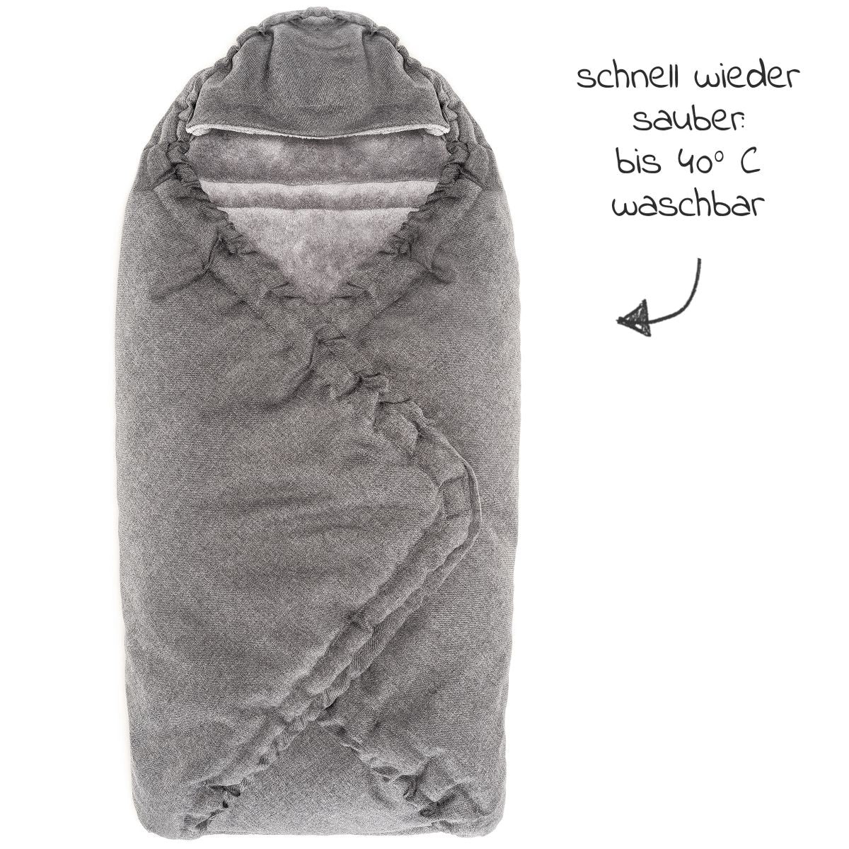 Svøpeteppe Deluxe til bilstol og bærebag i termofleece bakside