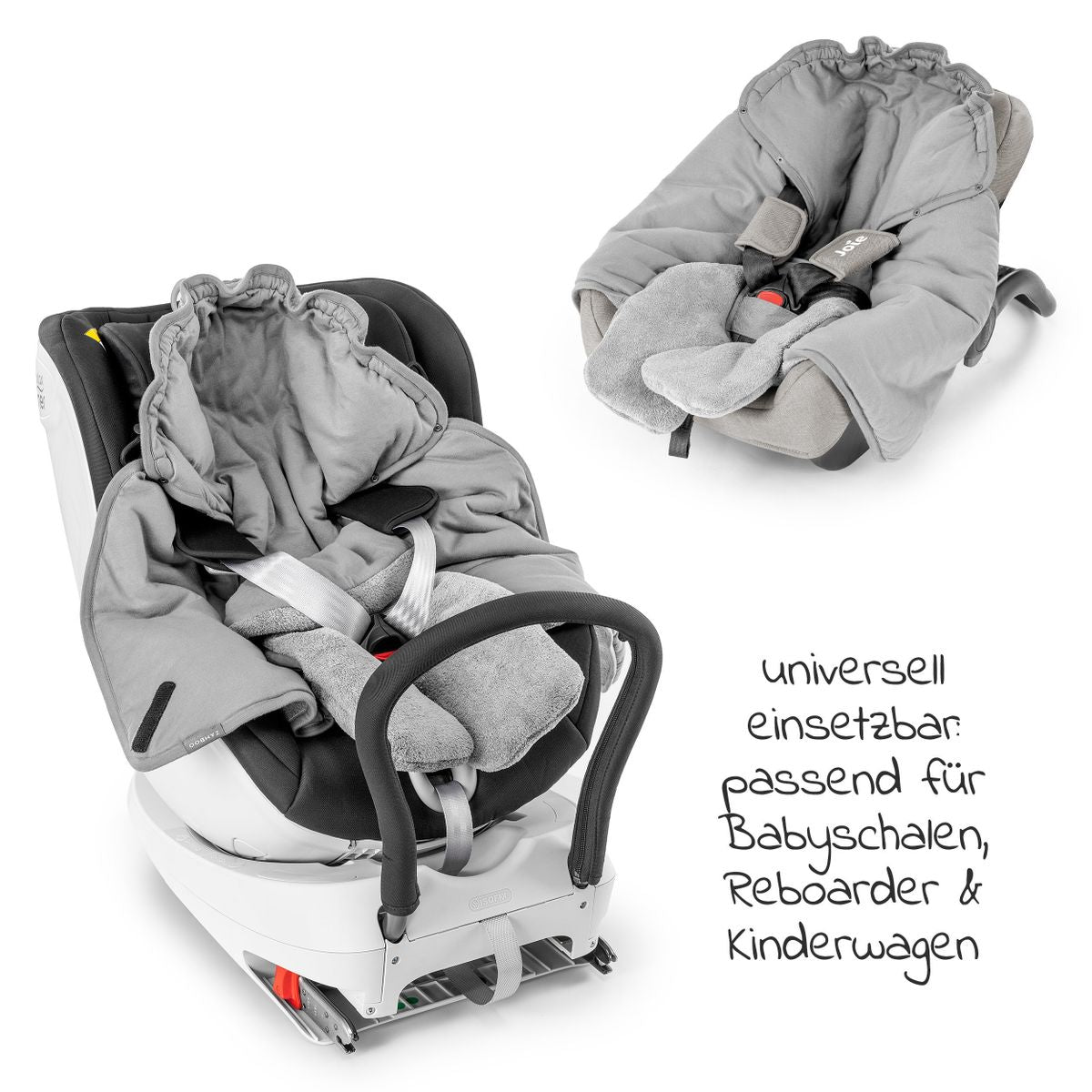 Detalj av mykt teddyfleece på Svøpeteppe med føtter til bilstol, teddyfleece, Oeko-Tex