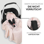 Sikkerhetsbelteåpning på Svøpeteppe med hette Snuggle N Dream Hauck