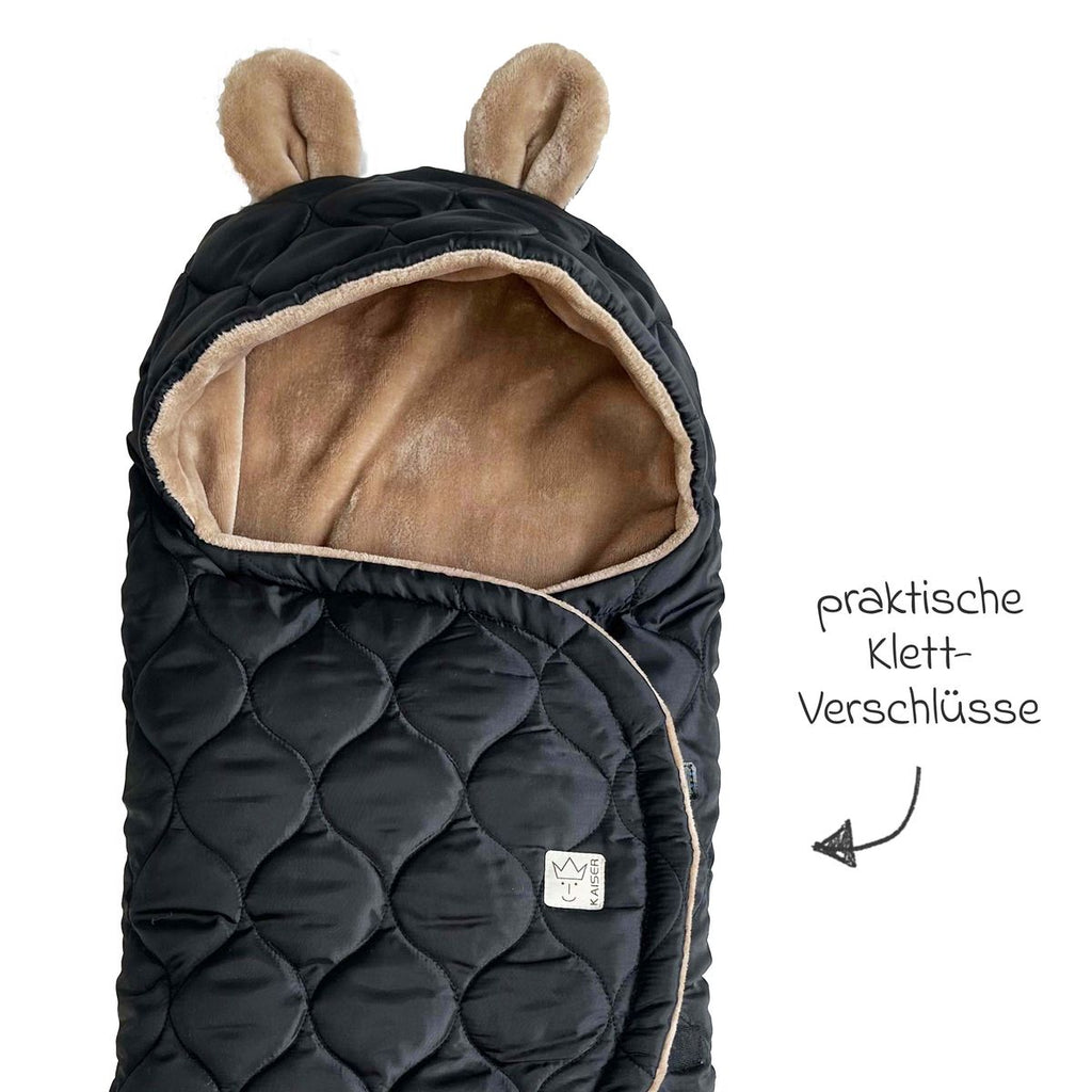 Svøpeteppe Recy Small i resirkulert polyester Light Brown - bakside