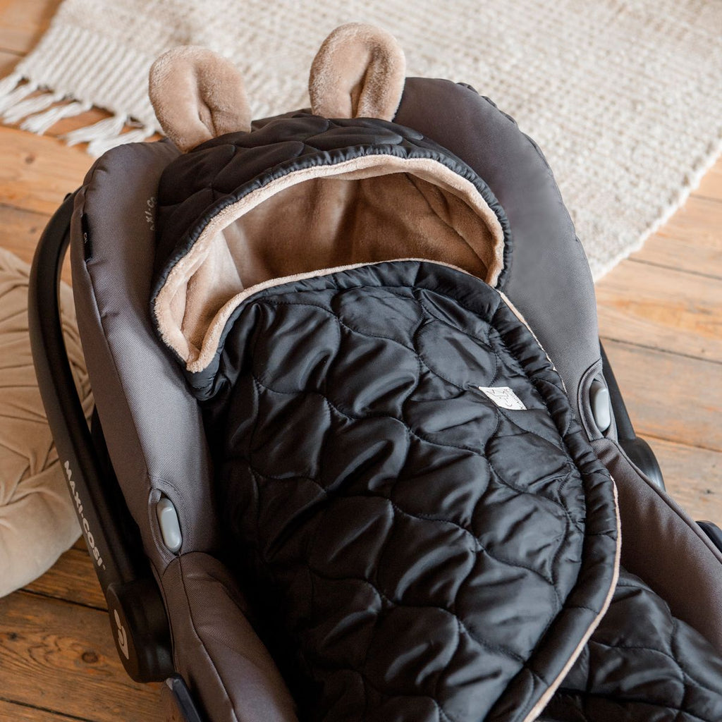 Svøpeteppe Recy Small i resirkulert polyester Light Brown - bruk i barnevogn