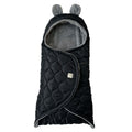 Svøpeteppe Recy Small i resirkulert polyester Black Grey forfra