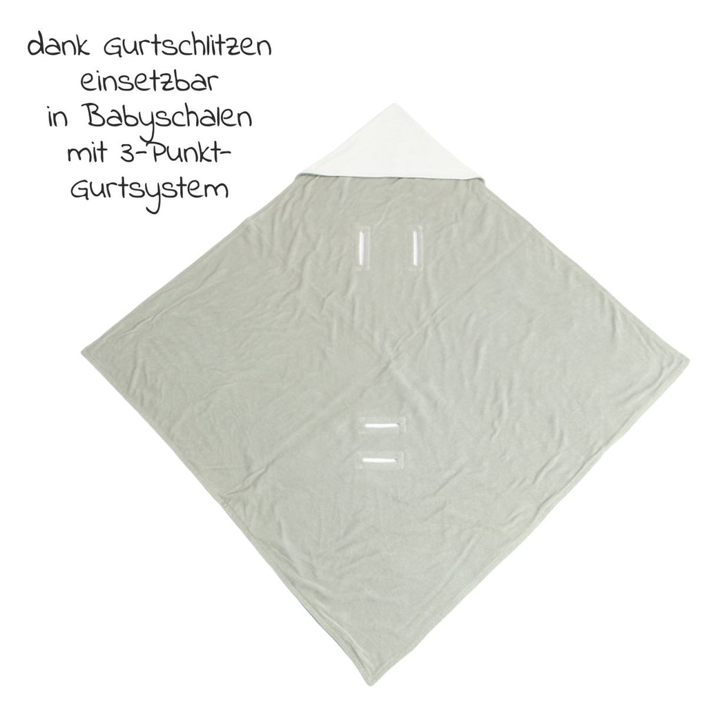 Montert Svøpeteppe Sunny Wrap Summer i musselin 85x85 cm i babyskall