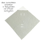 Montert Svøpeteppe Sunny Wrap Summer i musselin 85x85 cm i babyskall