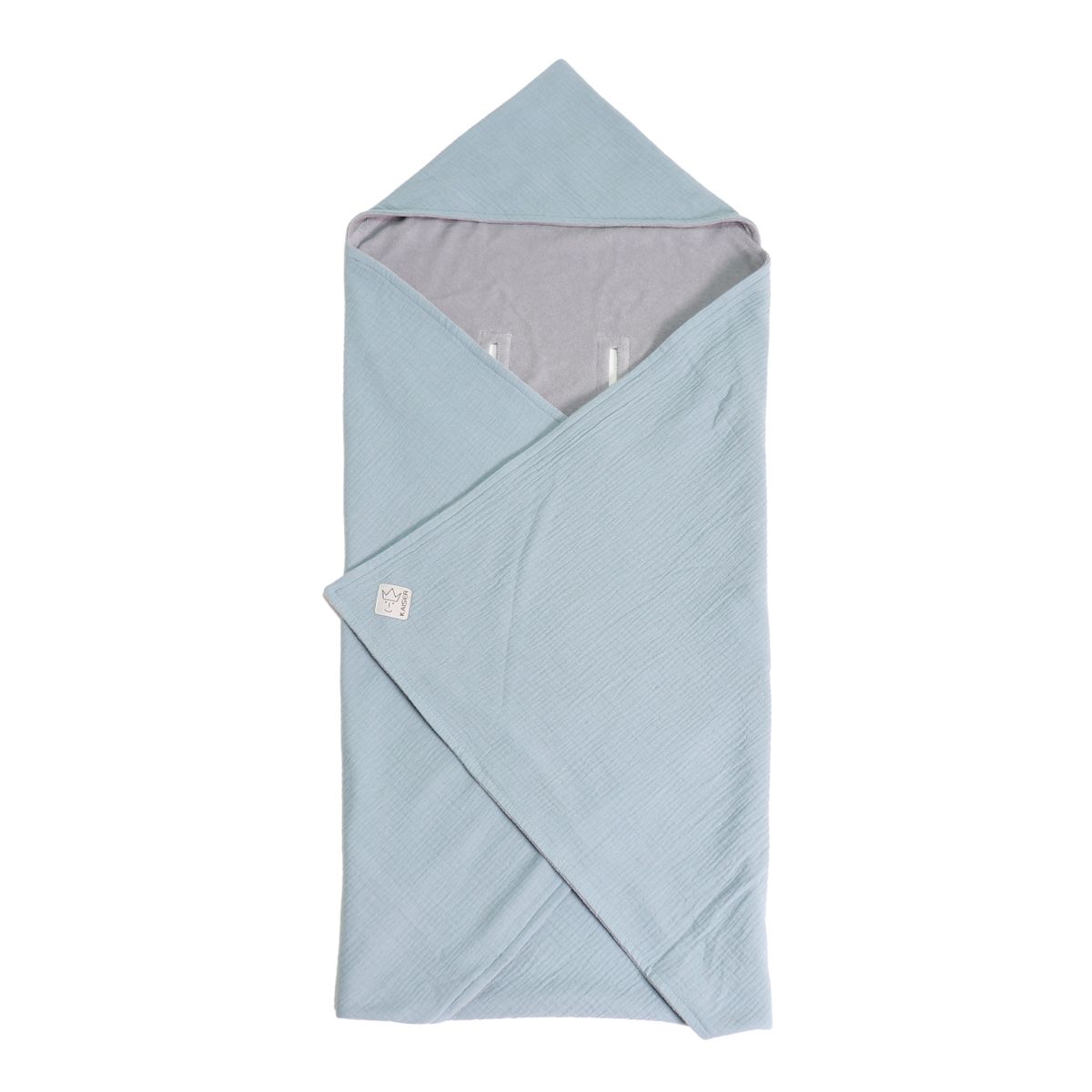 Baby med Svøpeteppe Sunny Wrap Summer i musselin 85x85 cm