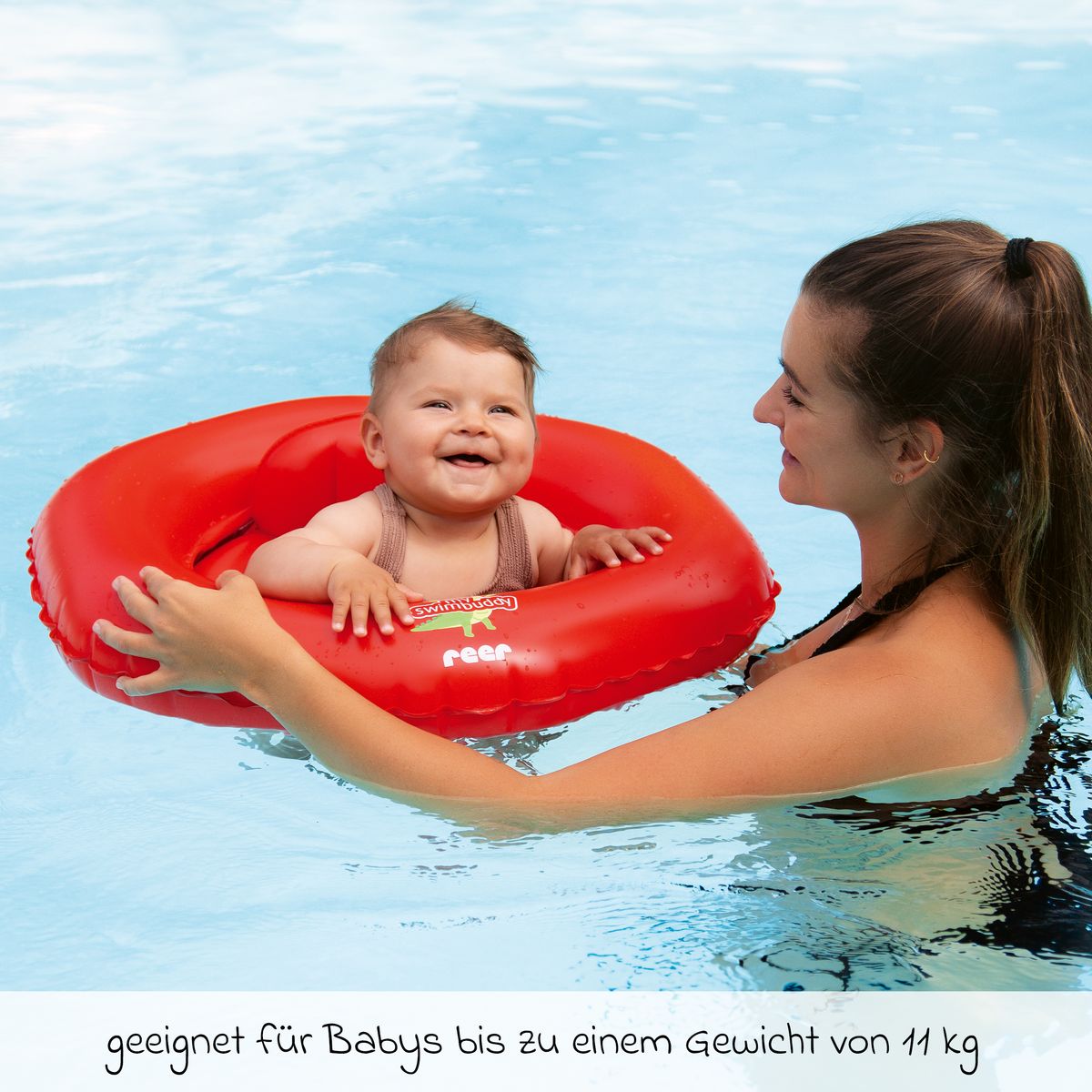 Detalj av Svømmesete myswimbuddy 6-12 mnd, opptil 11 kg, rød