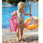 Svømmetrener Classic orange 2-6 år 15-30 kg i bruk