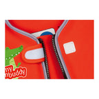 Detaljbilde av glidelås på svømmevest myswimbuddy neopren str. S 15-19 kg