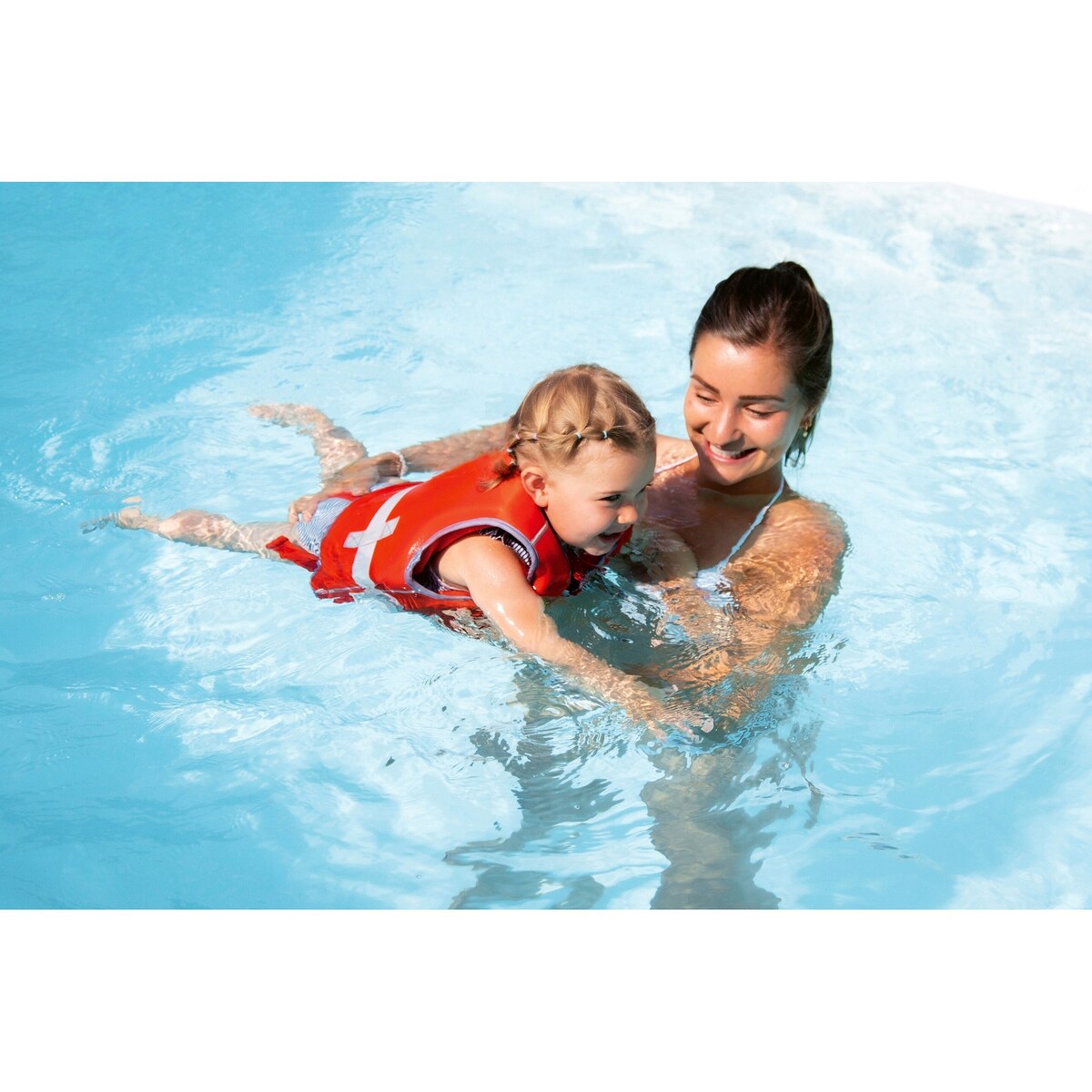 Svømmevest myswimbuddy neopren str. S 15-19 kg materiale nærbilde