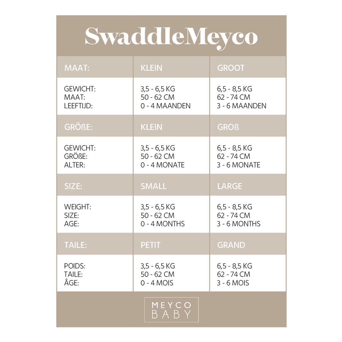 Bruksanvisning på Svøpepose i bomullsjersey light pink 0-3 måneder - Meyco