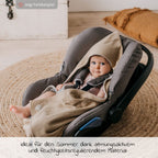 Svøpeteppe Sunny Wrap Summer i musselin og frotté bakside