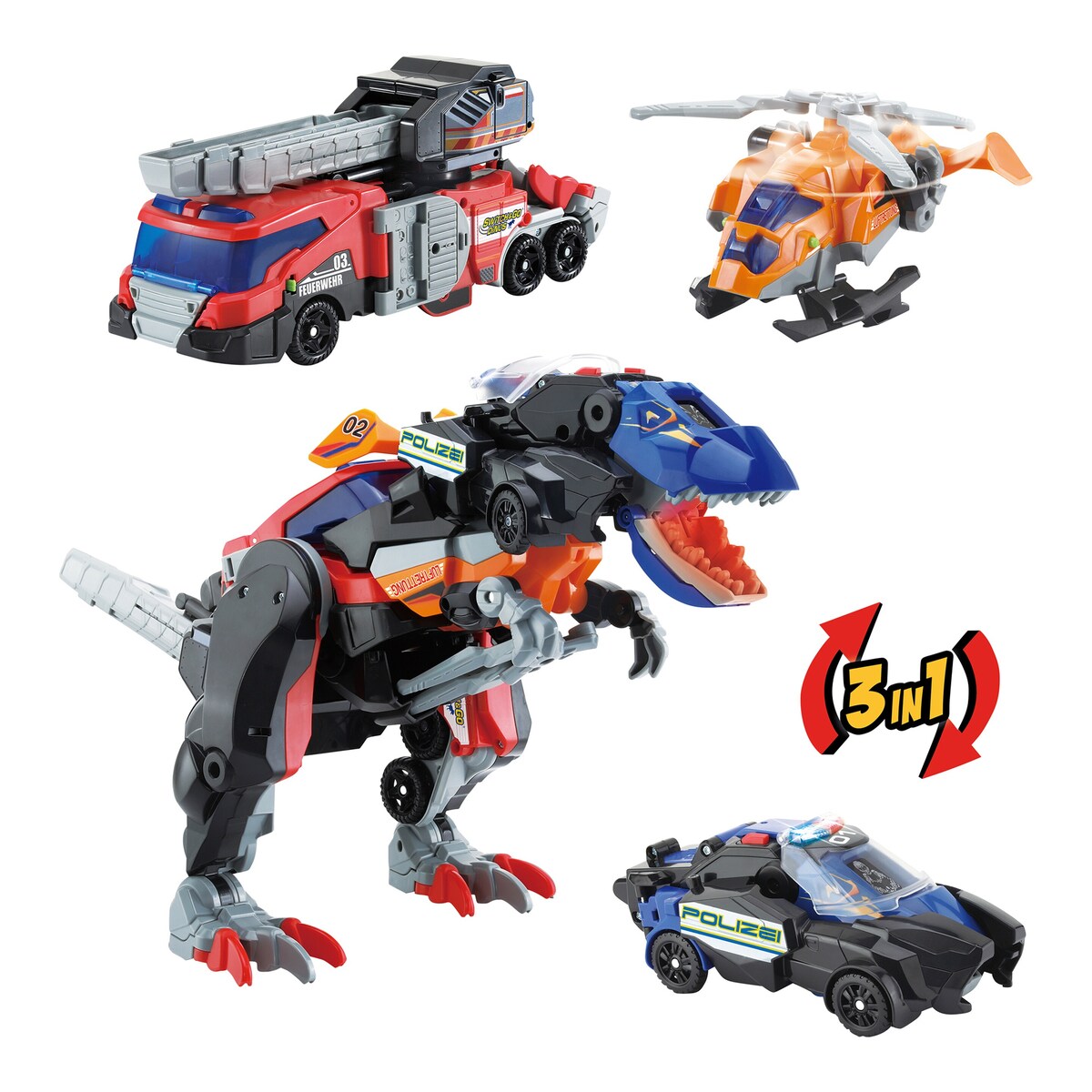 Switch & Go Dinos 3-i-1 Super-T-Rex dinosaur forfra