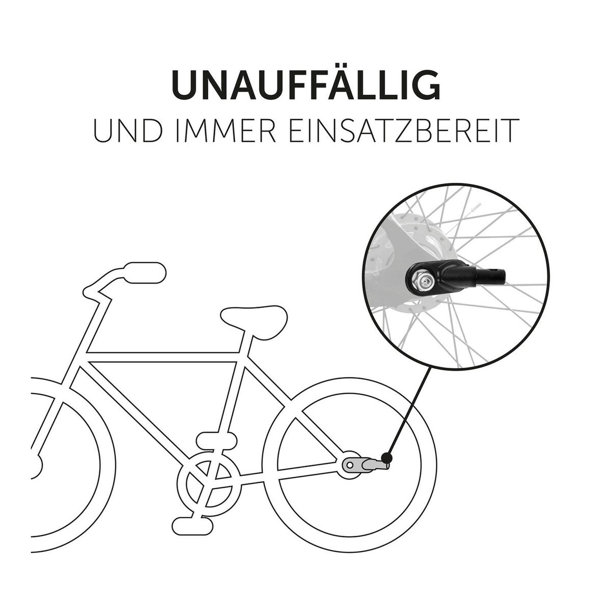 Montert sykkelkobling for Dryk Duo sykkeltilhenger