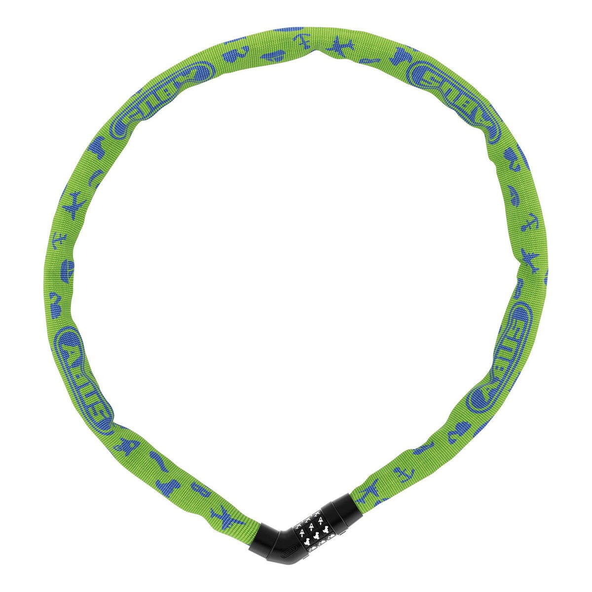 Sykkellås Steel-O-Chain™ Symbols med symbolkode 75 cm i rosa farge