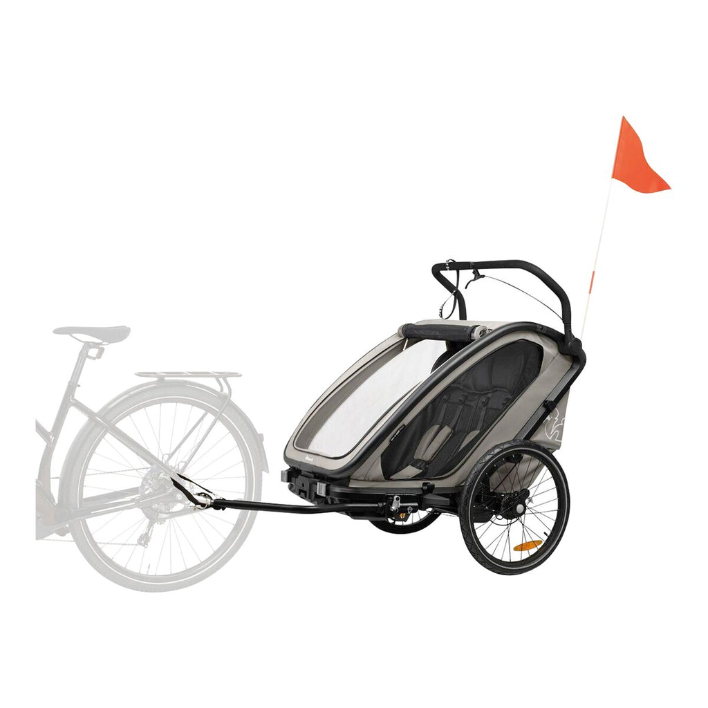 Detalj av ergonomiske seter på Sykkeltilhenger Bike N Walk for to barn