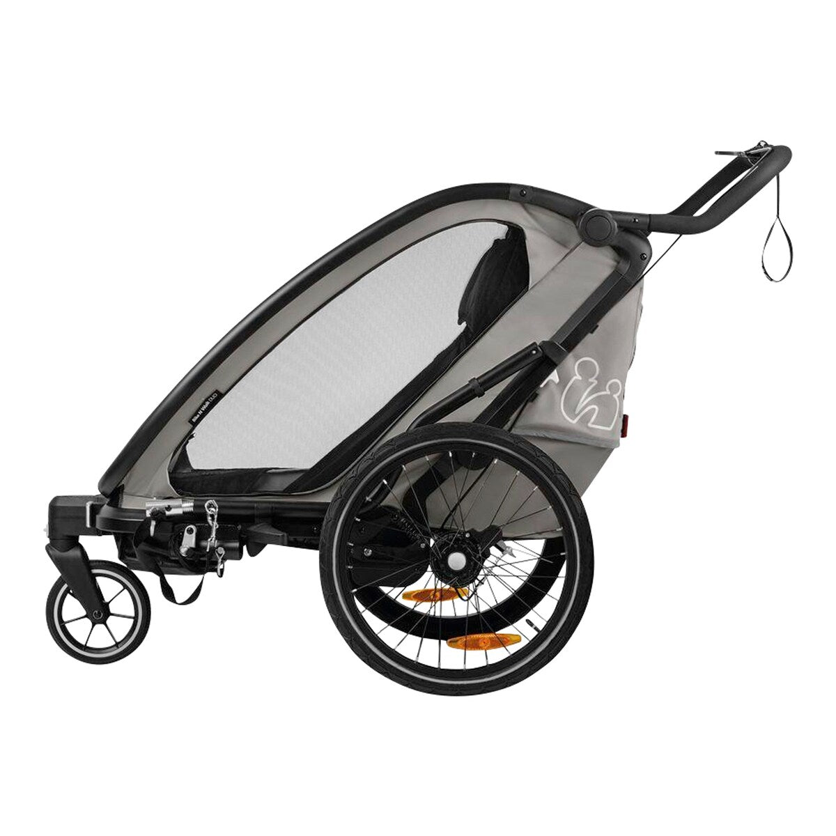 Sykkeltilhenger Bike N Walk for to barn fra 6 mnd - Hauck
