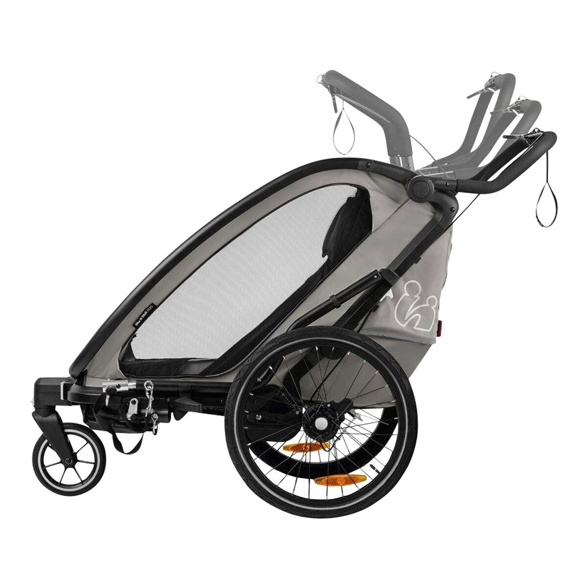 Sykkeltilhenger Bike N Walk for to barn fra 6 mnd - Hauck