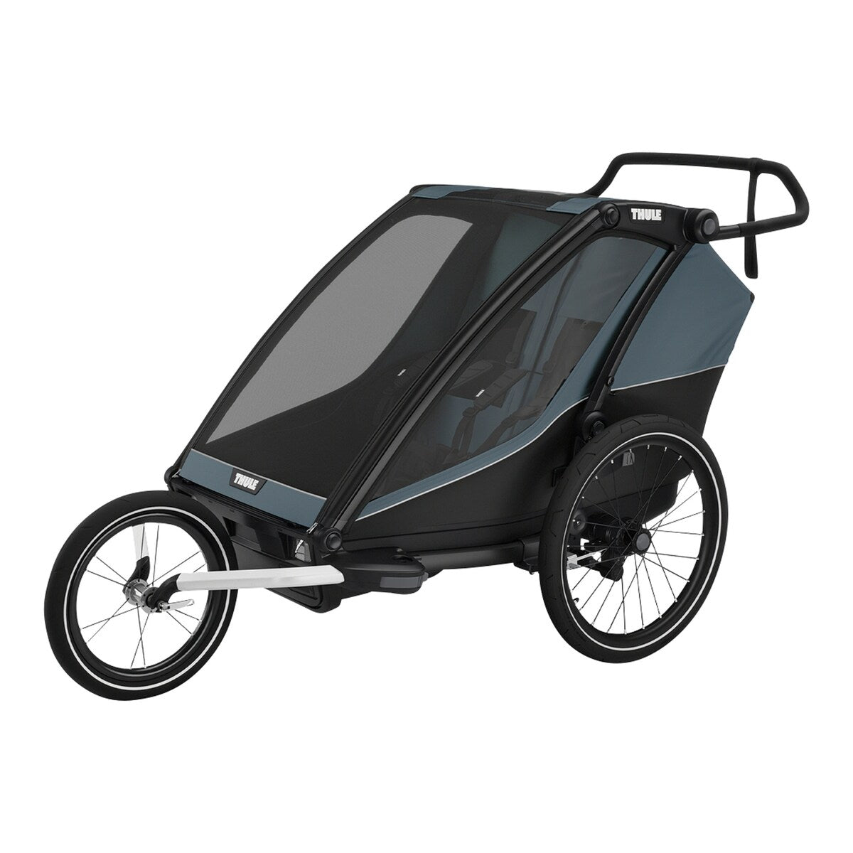 Sykkeltilhenger Chariot Cab2 for 2 barn med buggy-sett