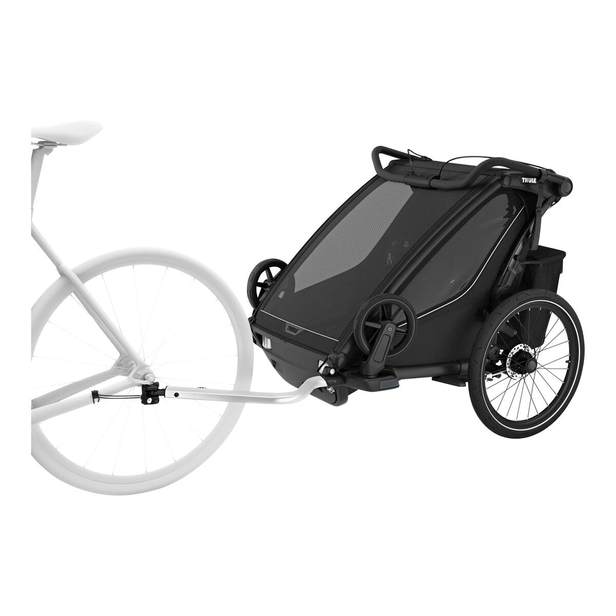 Sykkeltilhenger Chariot Sport 2 Double 2024 montert på sykkel