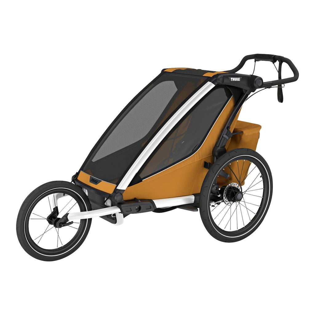Nærbilde av polstret sete i Sykkeltilhenger Chariot Sport 2 Single 2024