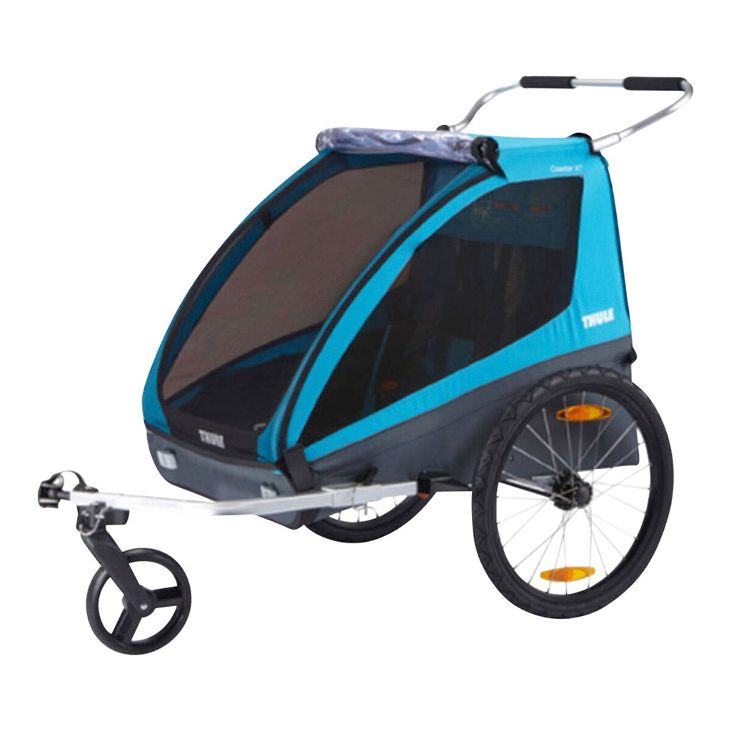 Sykkeltilhenger Coaster XT for 2 barn forfra