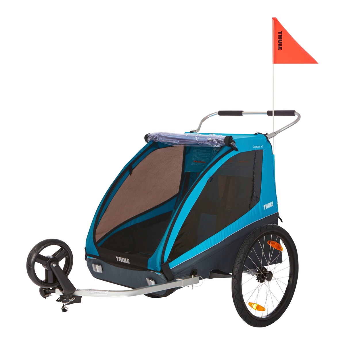 Bakside av Sykkeltilhenger Coaster XT for 2 barn